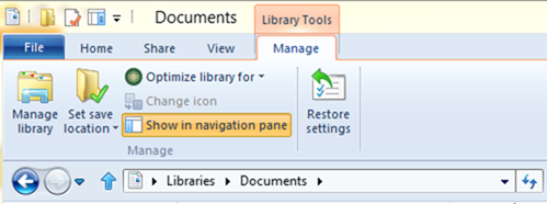 Figure 16 - Library Tools context tab