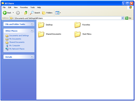 Figure 3 - File Explorer in Windows XP