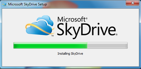SkyDrive 설치 중
