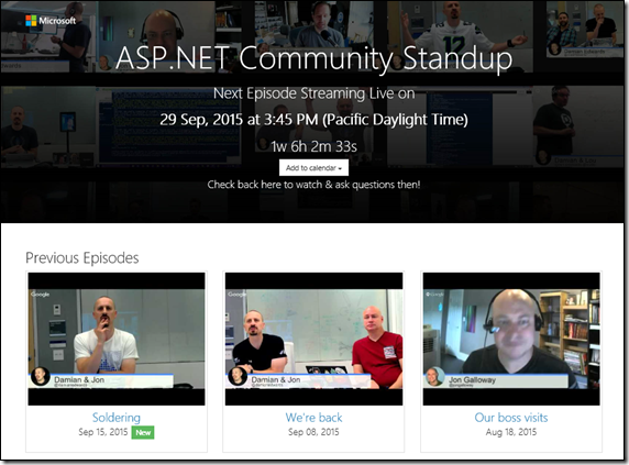 ASP.NET Community Standup