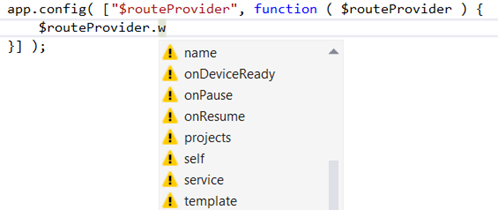 Intellisense experience without the extension