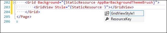 Support for "insert snippet" and "surround with" commands in XAML editor