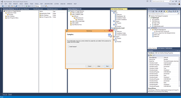 Visual Studio Installer Projects