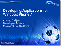 Salijee, Ahmed - Developing Applications for Windows Phone 7