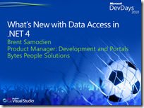 Samodien, Brent - What’s New with Data Access in .NET 4