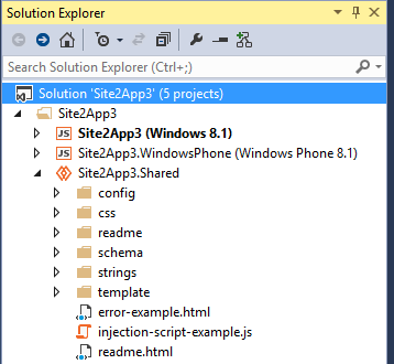 Visual Studio Solution for Universal Apps