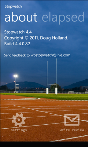 Stopwatch Standard 4.4 About