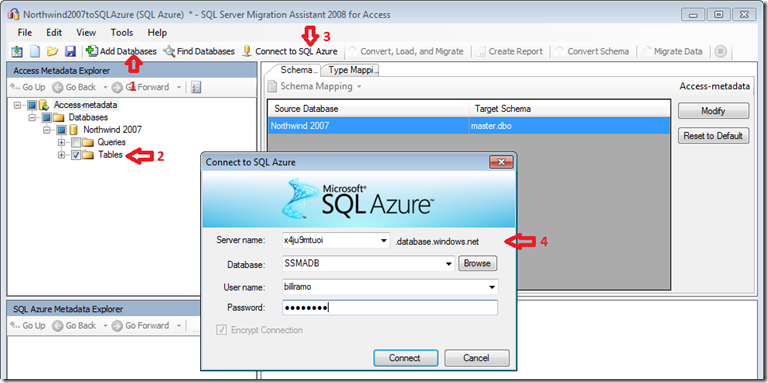11 Add databases and connect to SQL Azure
