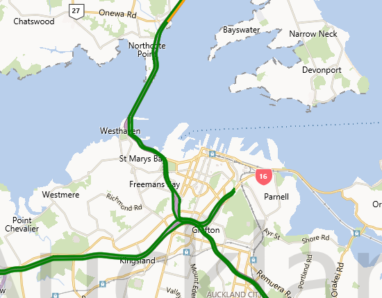 Screenshot of Auckland Traffic Live Tile Windows Store app