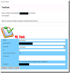 Figure 46. Task on the task site with desired heading image and theme