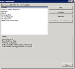 Figure 6. Data Connections dialog box