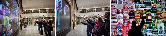Interactive media wall, Jerry Falwell Library, Liberty University