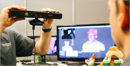 The Kinect Fusion project, shown during TechFest 2013, enables high-quality scanning and reconstruction of 3-D models using just a handheld Kinect for Windows sensor.