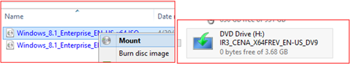 If you have the .ISO, you can double-click the icon or right-click and select Mount to use it as a virtual drive.