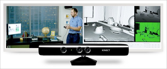 In this Kinect Fusion demonstration, a 3-D model of a home office is being created by capturing multiple views of the room and the objects on and around the desk. This tool has many practical applications, including 3-D printing, digital design, augmented reality, and gaming