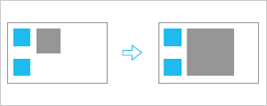 Design a transition that reveals or hides additional information without obscuring the anchor points in the overall UI.