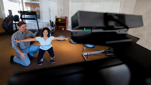 Using data captured by the Kinect sensor, the physical therapist can track a patient’s progress and adjust the exercise regimen as necessary.