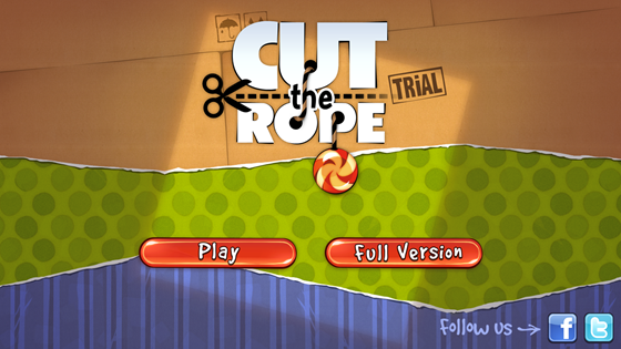 Cut the Rope Trial / Buttons: Play, Full Version