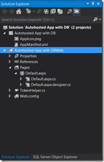 Autohosted app projects in Visual Studio 