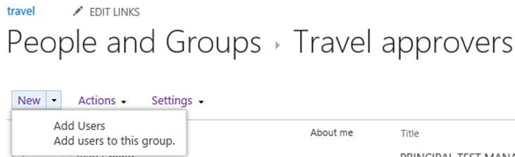 Figure 3. Add users to a group