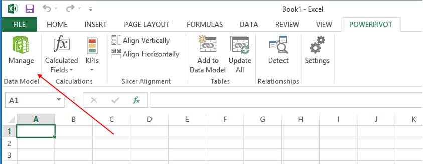 Manage PowerPivot in Excel 2013