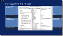 Inspect showing view of Inaccessible Blog Reader
