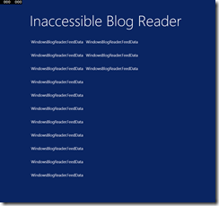 Inaccessible Blog Reader with no template