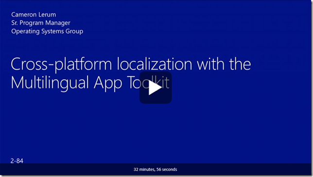 Cross-platform localization with the Multilingual App Toolkit