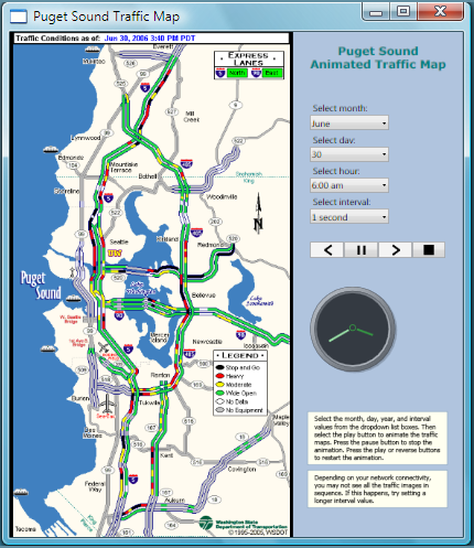 WSDOT Puget Sound Traffic Map