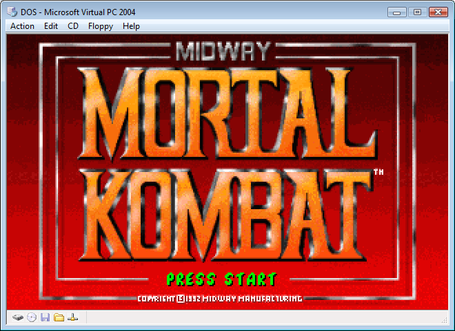 Mortal Kombat under Virtual PC
