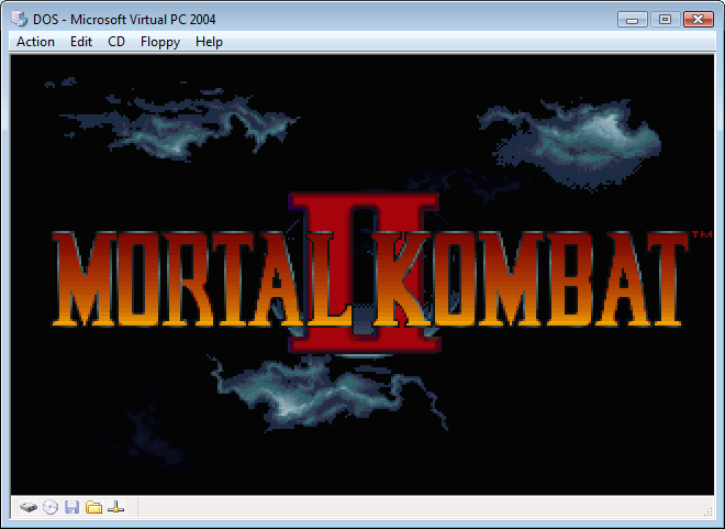 Mortal Kombat II under Virtual PC