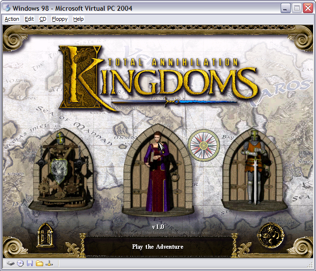 Total Annihilation: Kingdoms under Virtual PC