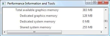 Graphics memory reporting in Vista