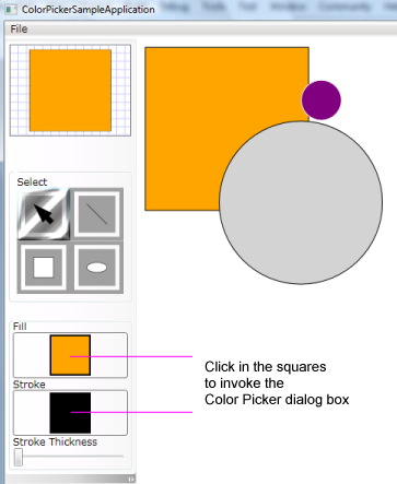 Color Picker Sample Application
