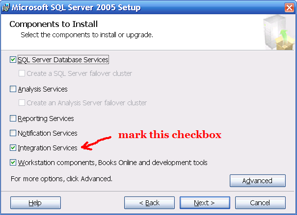 SQL Setup: check SSIS