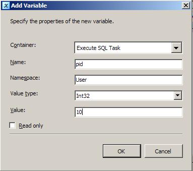 Set variable for pid