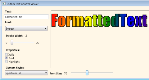Outline Text viewer application