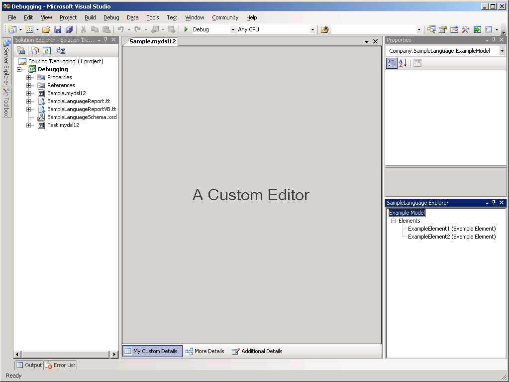 A multi-view powertoy editor acting as a full DSL editor
