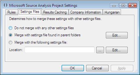 Settings Files Default