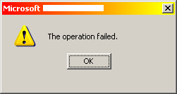 Operation Failed