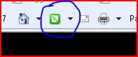 Web Slice button on IE toolbar