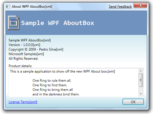New WPF AboutBox