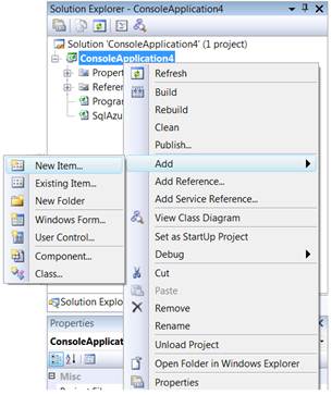 Visual Studio Data Sync Template