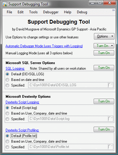 Support Debugging Tool - Windows 7 Font correct
