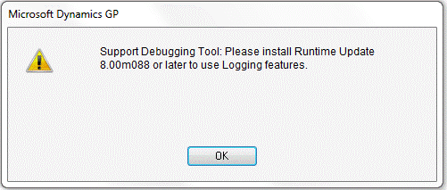 Support Debugging Tool Version Error
