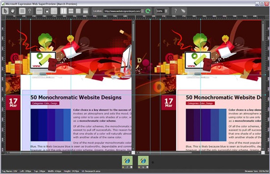 screenshot from webdesignerdepot.com article on SuperPreview https://www.webdesignerdepot.com/2009/03/microsoft-announces-superpreview-for-ie-browser-testing/