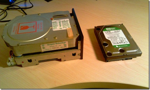 Comparison of a 10MB Drive with a 1TB Drive