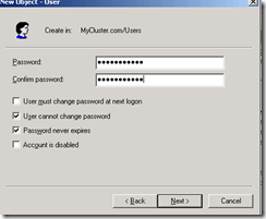 SQLSVC Account Password