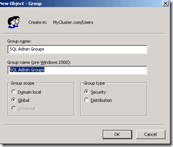 SQLSVC Group Name