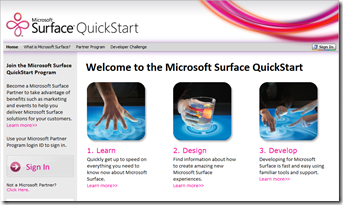 Surface Partner Program QuickStart Page